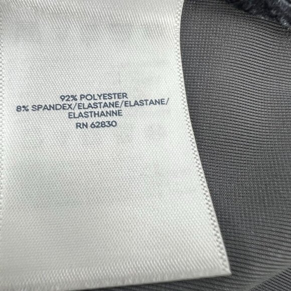 Lands' End Size 10/12 Black Gray Velvet T-Shirt Cozy Soft Holiday Layering - Picture 4 of 10